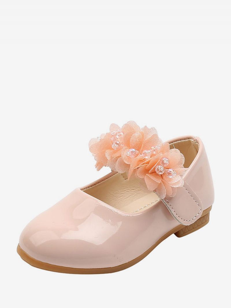 Chaussures Fille Fleur Fête Cuir Pu Rose Pour Enfants