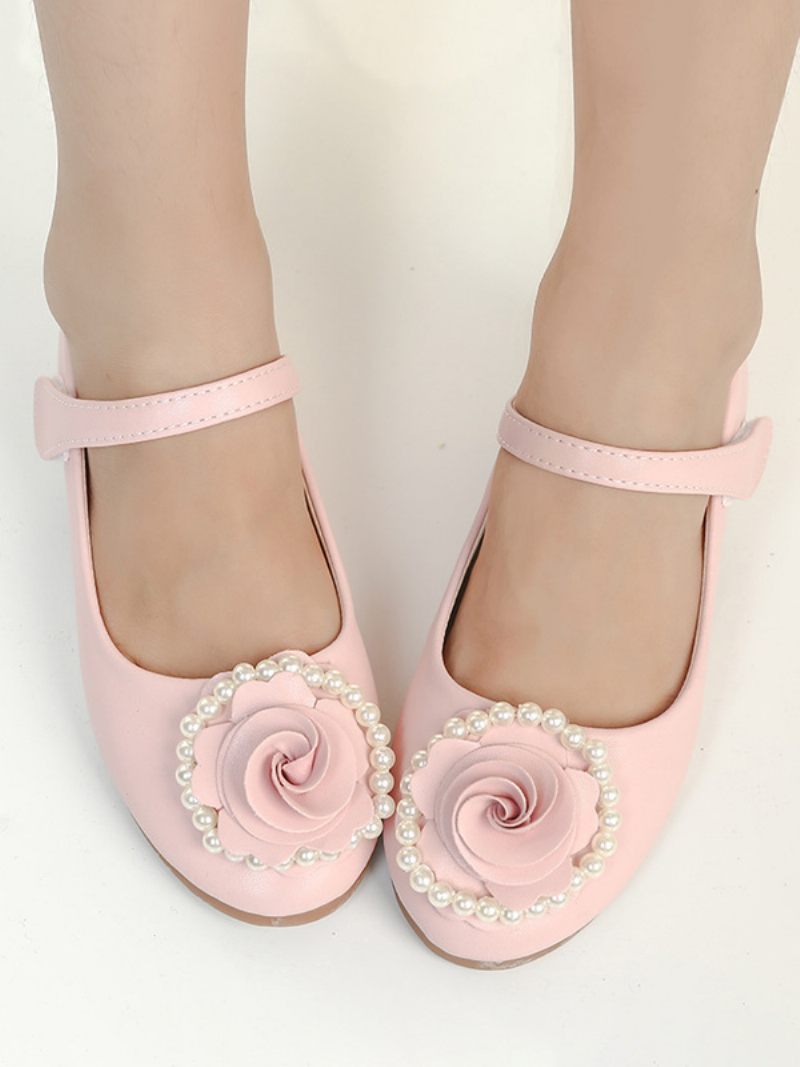 Chaussures Fille Fleur Fête Cuir Pu Rose Pour Enfants