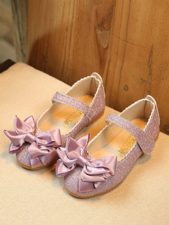 Chaussures Fille Fleur Fête Tissu À Paillettes Violet Pour Enfants