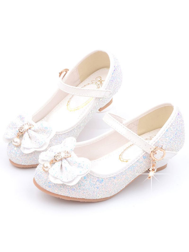 Chaussures Fille Fleur Glitter Flower Mary Jane Flats - Blanc