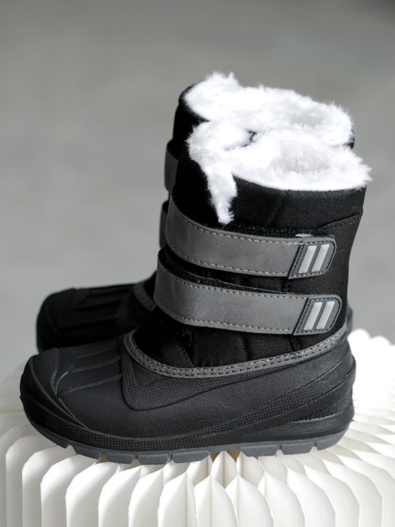 Chaussures D'hiver Pour Filles Jolies Bottes Neige Nylon Avec Personnages Licorne Dessin Animé Imprimés - Noir