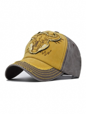 Casquette Homme Casual Imprimé Animal Brodé Polyester Jaune Chapeaux