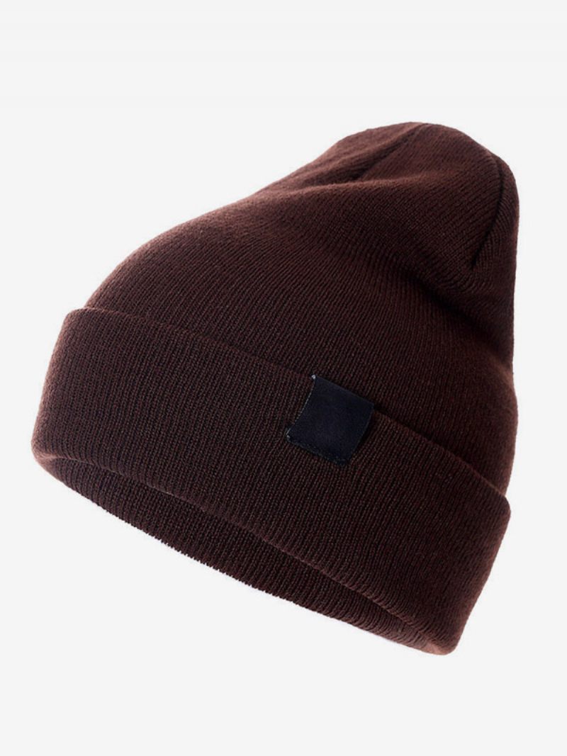 Casquette Homme Casual Mots Imprimé Coton Stretch - Marron Café