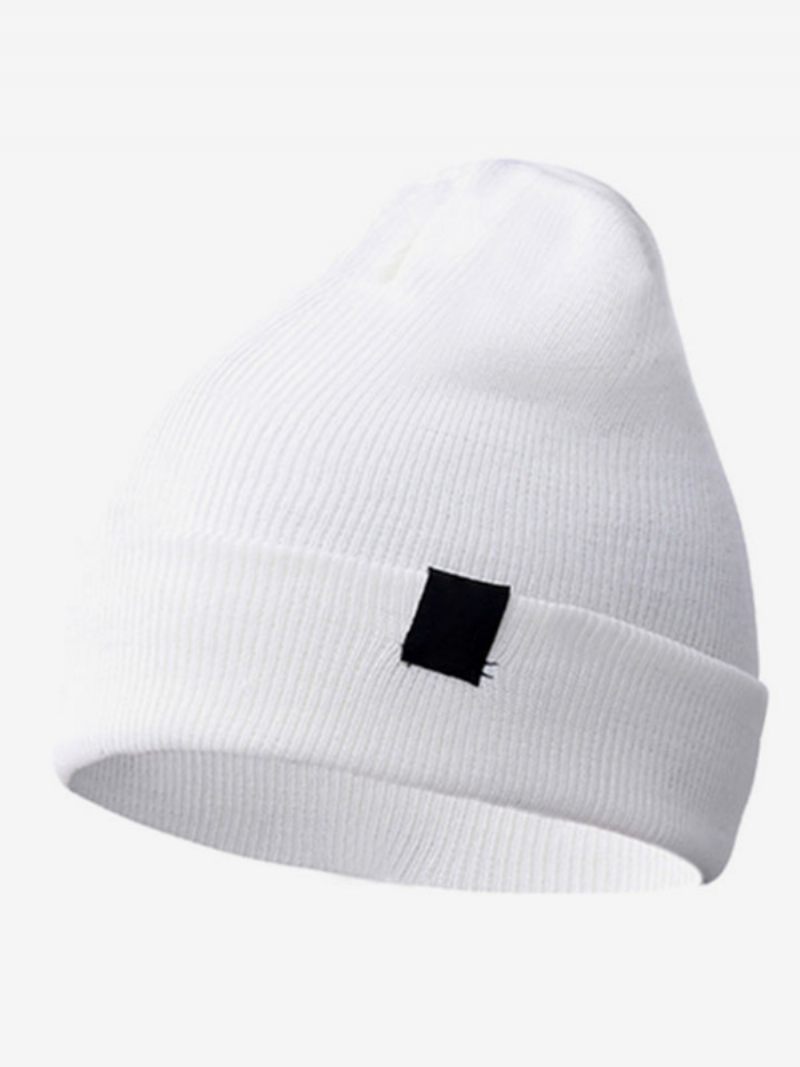 Casquette Homme Casual Mots Imprimé Coton Stretch - Blanc