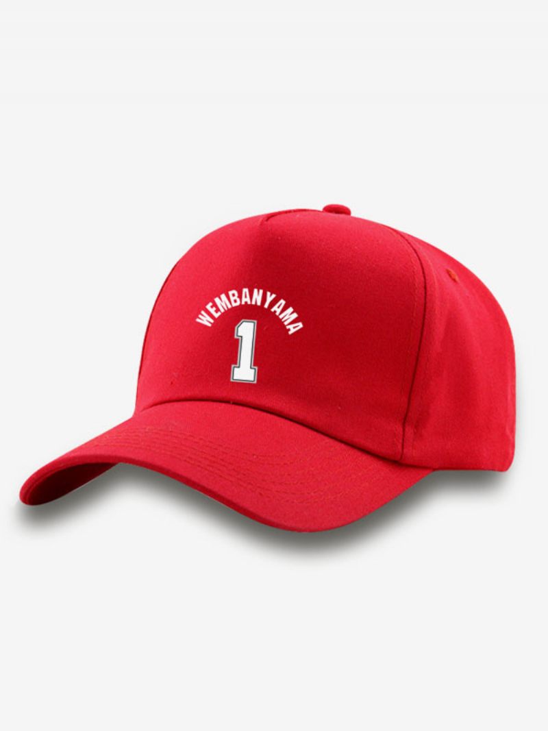 Casquette Spurs Numéro 1 Wembanyama Pour Homme - Rouge