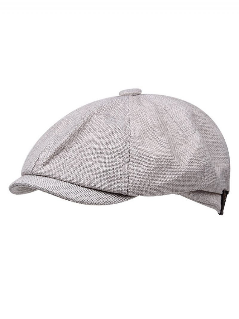 Chapeau Homme Polyester Classique Gris Clair Chapeaux