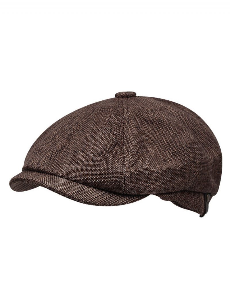 Chapeau Homme Polyester Classique Gris Clair Chapeaux - Marron Café