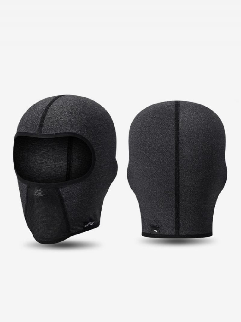 Masque Capuche Moto Respirant Absorbant La Sueur Soie Glacée Coupe-vent Résistant Au Soleil Séchage Rapide Et À Saleté - Noir