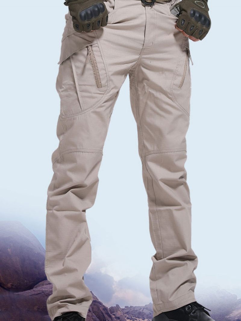 Pantalon Homme Décontracté Taille Naturelle Cargo Droit Vert - Kaki