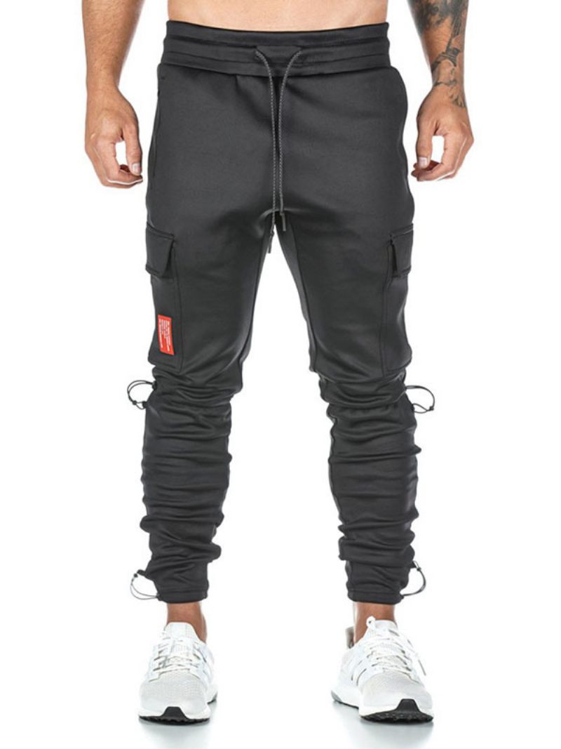 Pantalon Homme Survêtement Chic Coupe Fuselée Noir