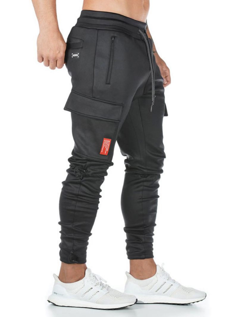 Pantalon Homme Survêtement Chic Coupe Fuselée Noir - Noir