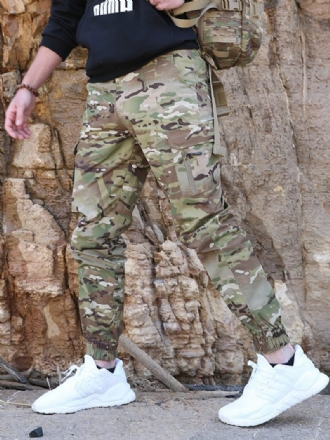 Pantalon Pour Hommes Décontracté Camouflage Irrégulier Taille Naturelle Coupe Effilée