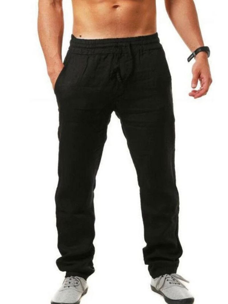 Pantalons Pour Hommes Décontractés Amples Noirs