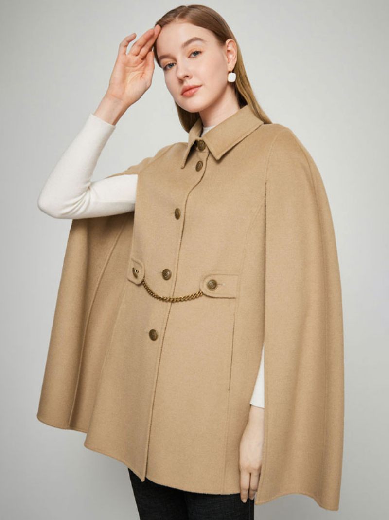 Manteau Poncho Laine Cape Camel Vêtements D'extérieur Printemps Pour Femmes 2024