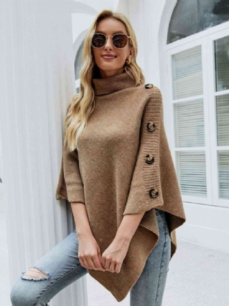 Poncho Pour Femme Cape À Col Haut Vêtements D'extérieur Printemps