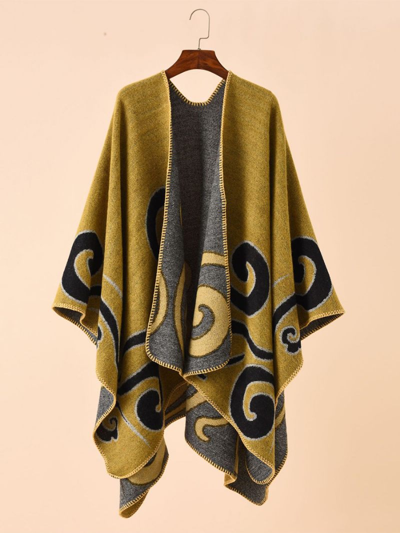 Poncho Imprimé Femme Quotidien Casual Chic Cape