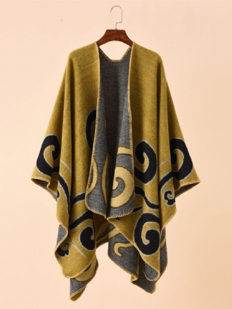 Poncho Imprimé Femme Quotidien Casual Chic Cape