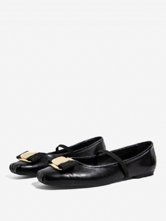 Ballerines Pour Femmes Avec Nœud Noir Mary Jane Chaussures Plates