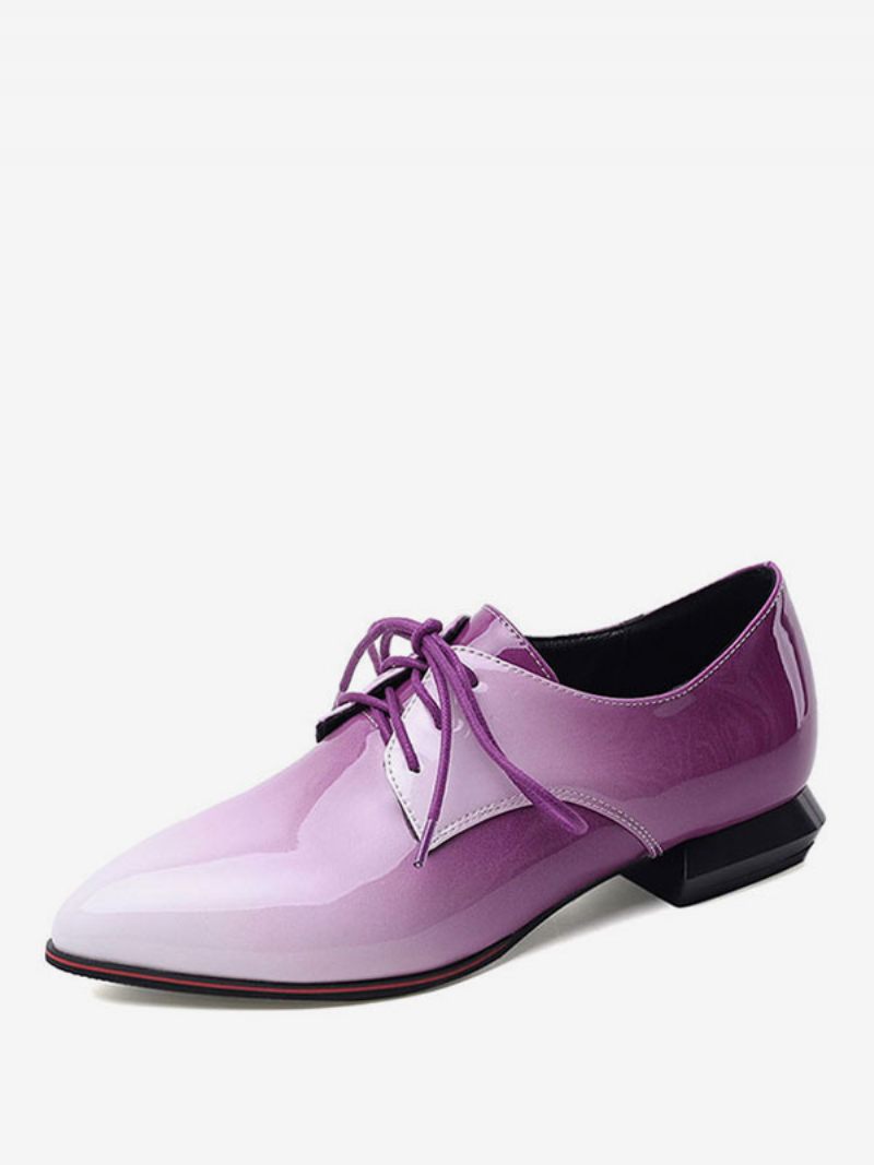 Richelieus À Lacets Bout Pointu Ombré Pour Femmes - Violet