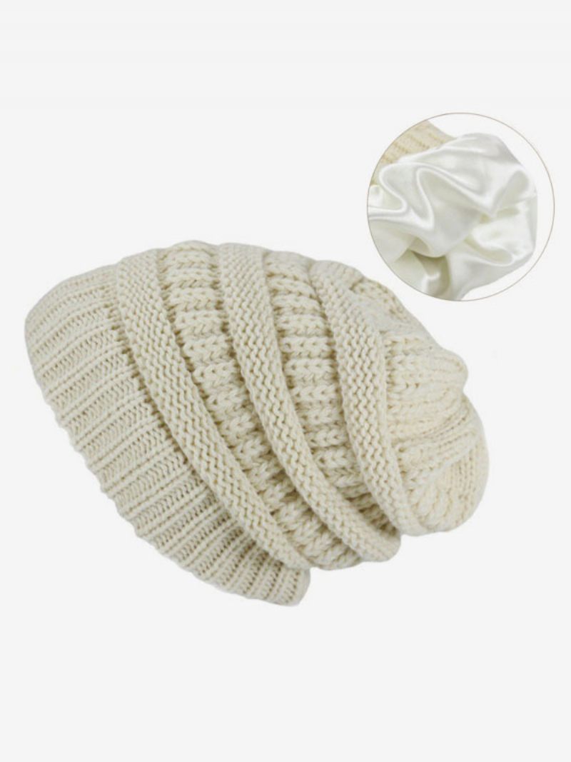 Casquette Au Crochet Casquettes Unisexes Couleur Unie Pour Le Printemps Automne Hiver - Beige