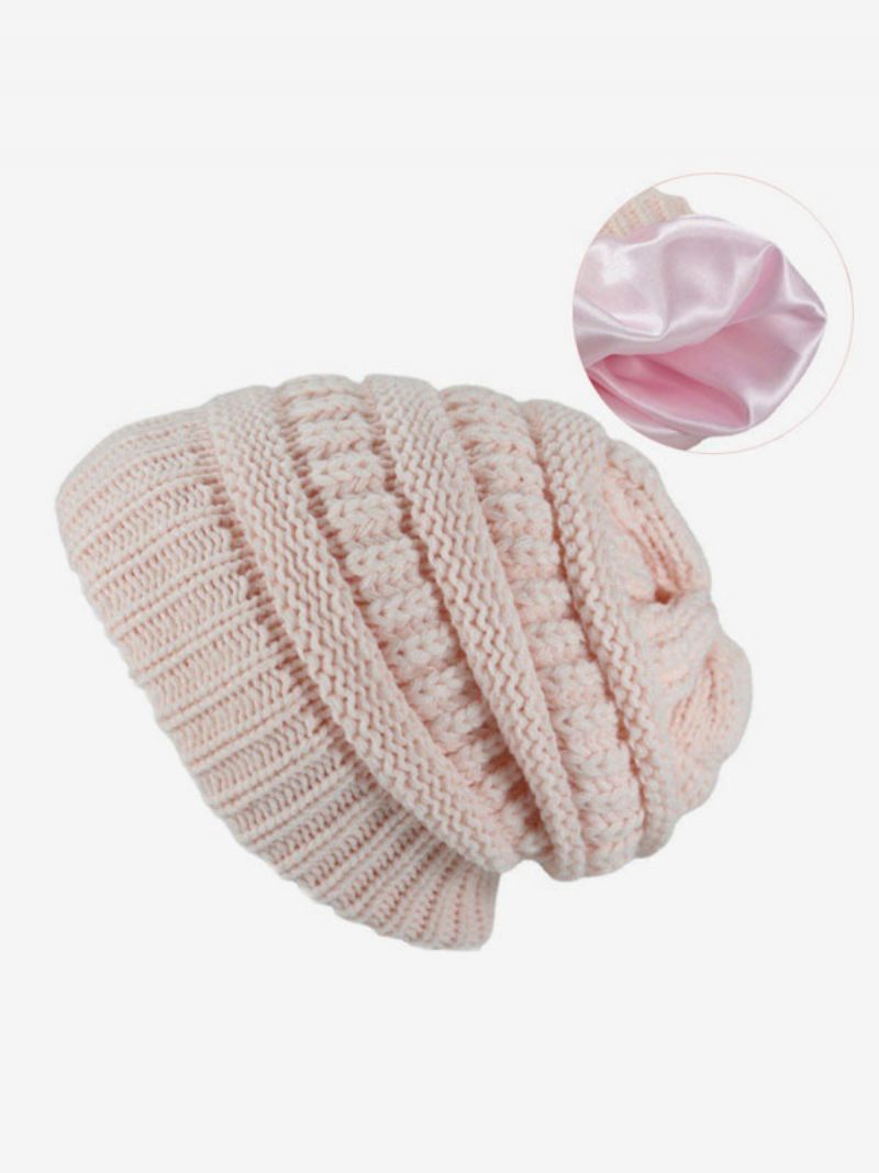 Casquette Au Crochet Casquettes Unisexes Couleur Unie Pour Le Printemps Automne Hiver - Rose Tendre