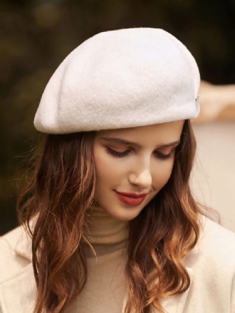 Casquettes Pour Femmes Beau Chapeau Blanc Décontracté Laine