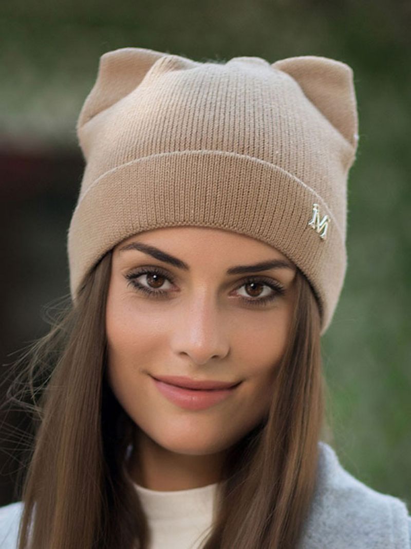 Casquettes Pour Femmes Beaux Chapeaux Chat Tricotés Chauds Laine L'hiver