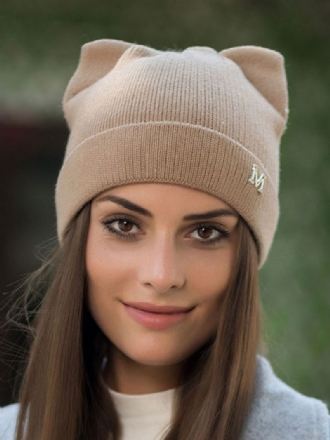 Casquettes Pour Femmes Beaux Chapeaux Chat Tricotés Chauds Laine L'hiver