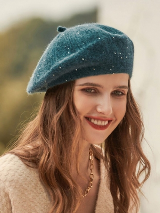 Casquettes Pour Femmes Chapeaux À Paillettes Douces Fibre Acrylique Verts