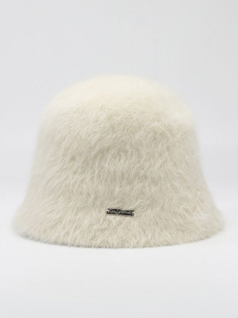 Casquettes Pour Femmes Chic Hiver Chaud Chapeaux Fourrure - Blanc