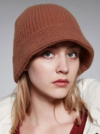 Casquettes Pour Femmes Chic Laine Rayure Hiver Chaud Tricoté Chapeaux