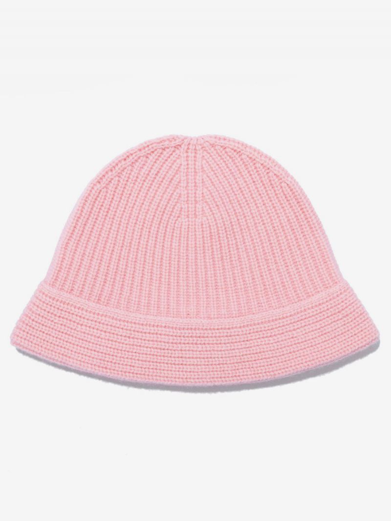 Casquettes Pour Femmes Chic Laine Rayure Hiver Chaud Tricoté Chapeaux - Rose