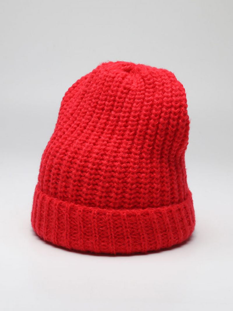 Casquettes Pour Femmes Fabuleux Chapeaux Tricotés Chauds D’hiver - Rouge