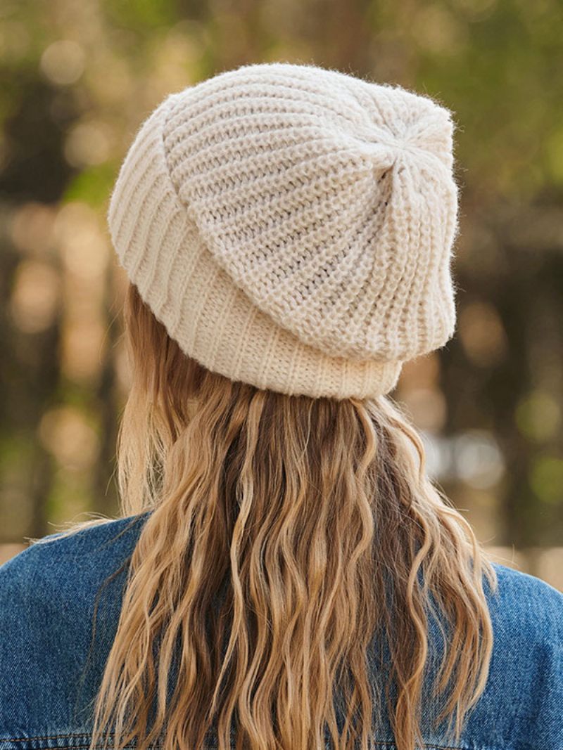 Casquettes Pour Femmes Fabuleux Chapeaux Tricotés Chauds D’hiver - Blanc