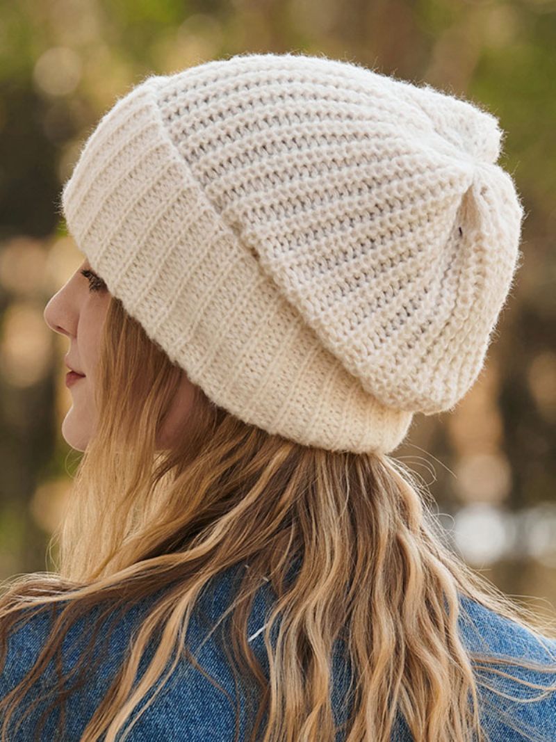 Casquettes Pour Femmes Fabuleux Chapeaux Tricotés Chauds D’hiver - Blanc