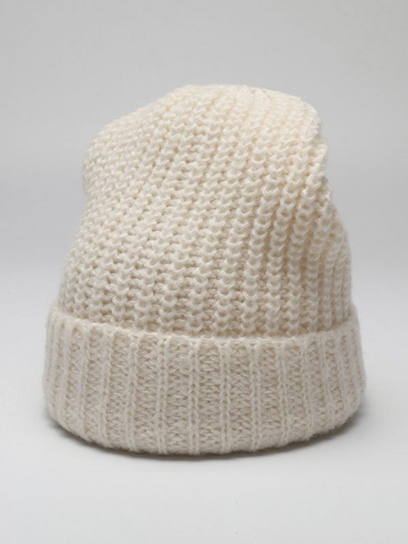 Casquettes Pour Femmes Fabuleux Chapeaux Tricotés Chauds D’hiver - Blanc