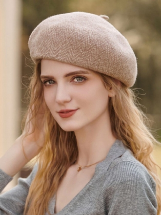 Chapeaux Blancs Écru Pour Femmes Béret Laine Pratique