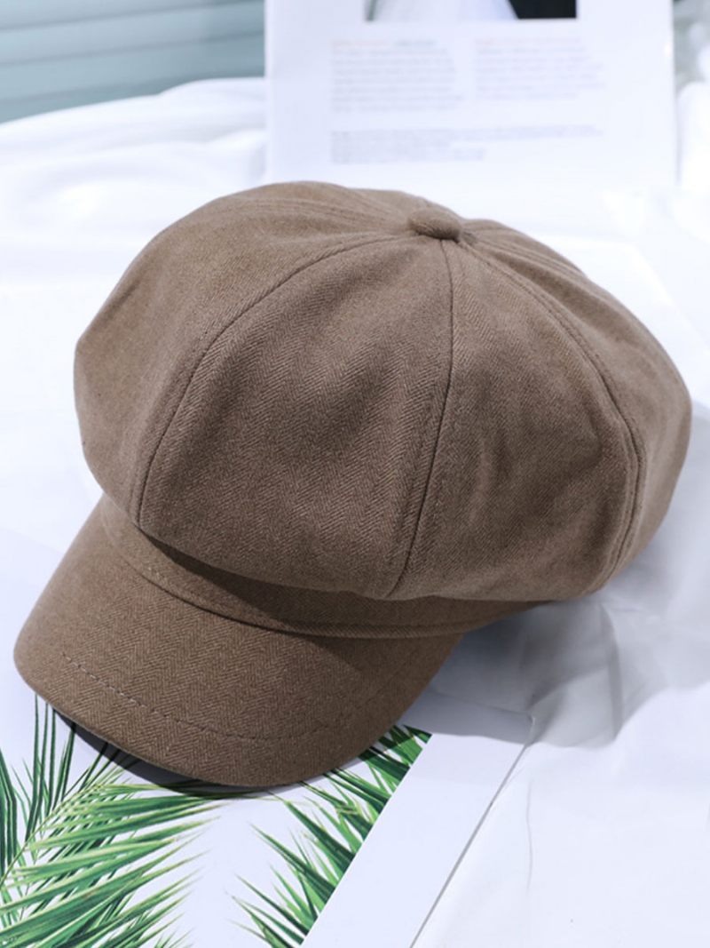 Chapeaux Pour Femmes Beau Béret Marron Café Fibre Acrylique - Kaki