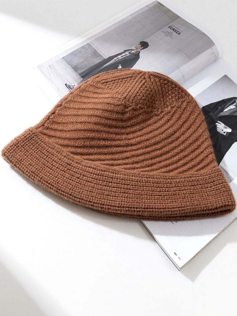 Chapeaux Pour Femmes Fabuleux Tricotés Chauds D'hiver Laine - Marron Café