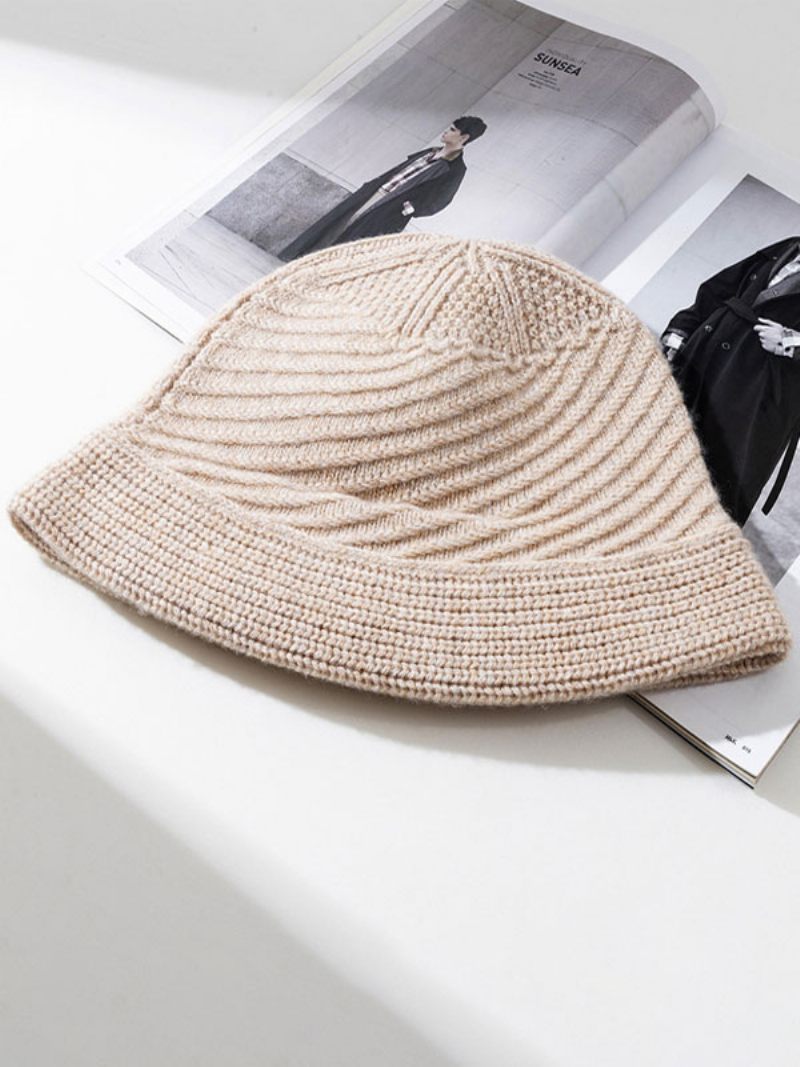 Chapeaux Pour Femmes Fabuleux Tricotés Chauds D'hiver Laine - Beige