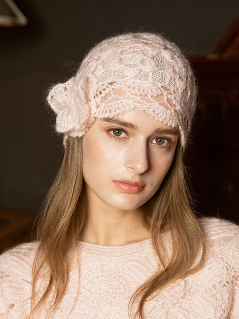 Chapeaux Pour Femmes Fabuleux Tricotés Découpes Designer Chauds D'hiver - Rose