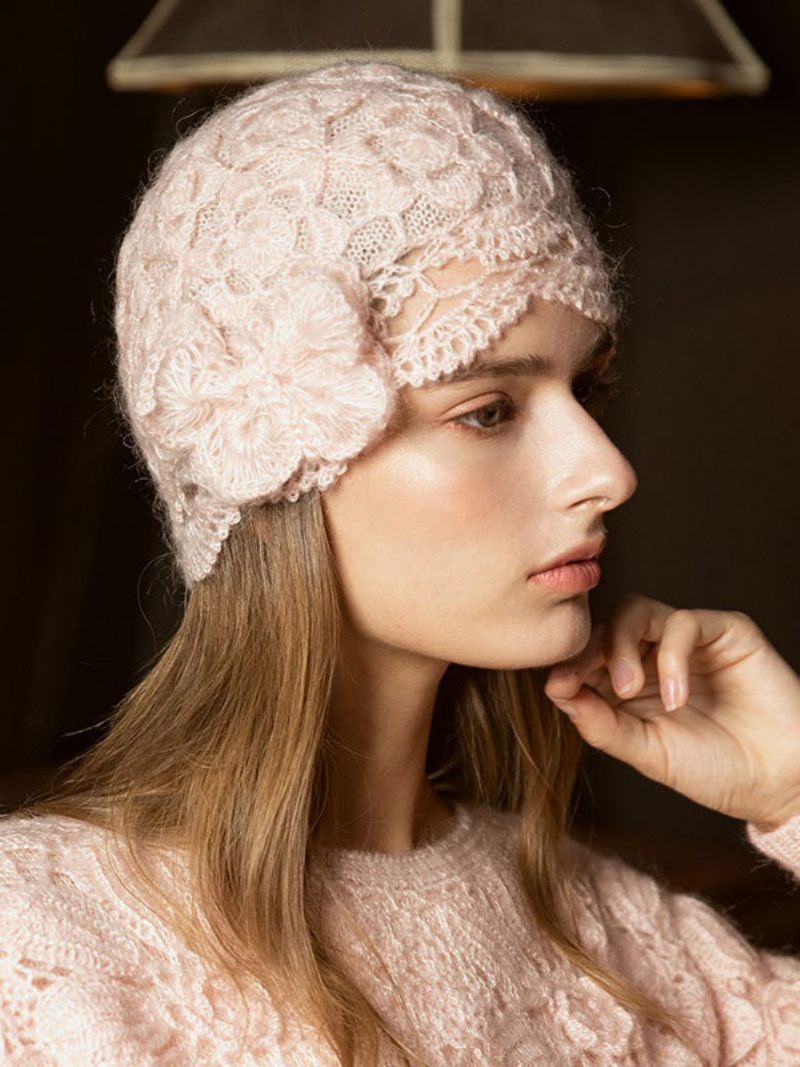 Chapeaux Pour Femmes Fabuleux Tricotés Découpes Designer Chauds D'hiver - Rose