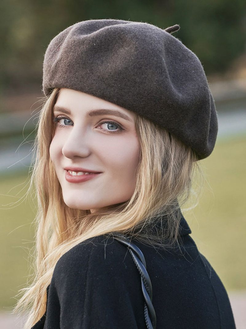 Chapeaux Pour Femmes Joli Béret Laine Chaud D'hiver Style Britannique