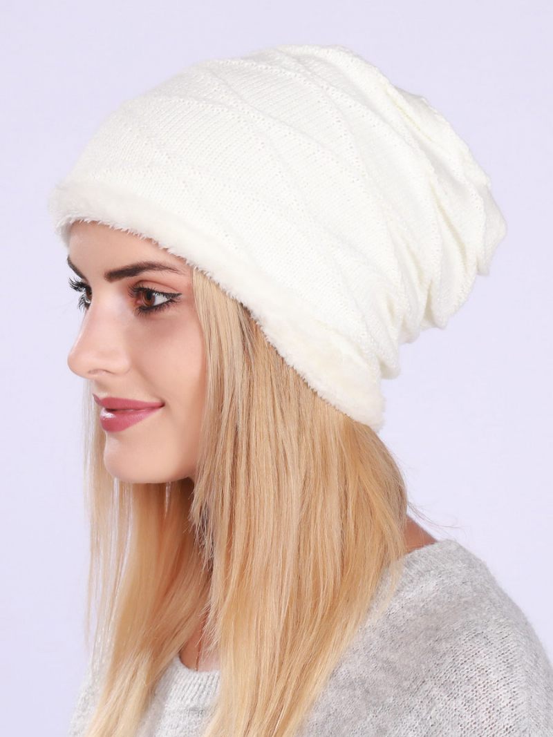 Chapeaux Pour Femmes Jolis Rouges Convertibles Fibre Acrylique - Blanc