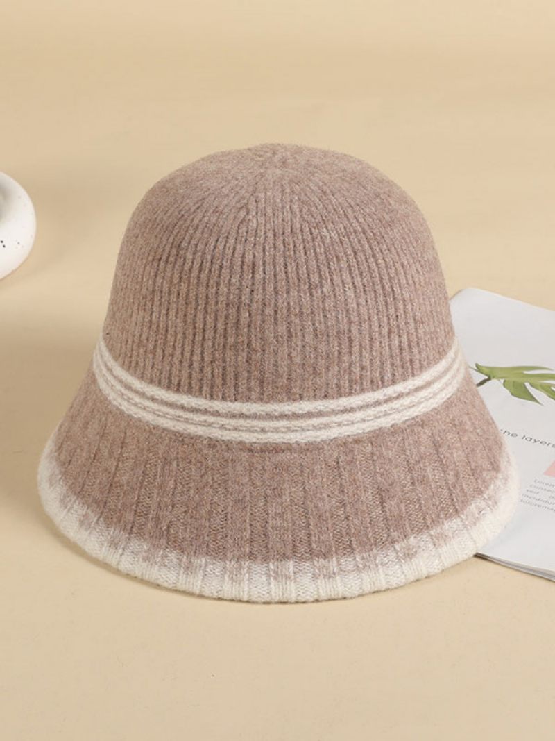 Chapeaux Pour Femmes Rayures Modernes Laine Chic Chauds D'hiver - Rose