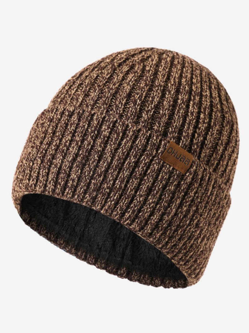 Chapeaux Gris Foncé Pour Hommes Beaux Tricotés Chauds D'hiver Fibre Acrylique - Kaki