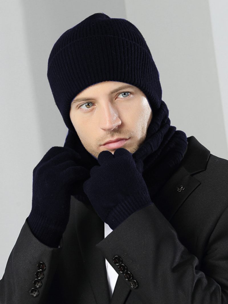 Chapeaux Pour Hommes Joli Béret Chaud D'hiver - Marine Foncé