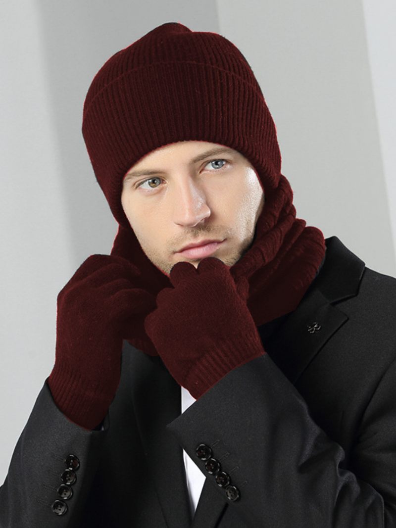 Chapeaux Pour Hommes Joli Béret Chaud D'hiver - Bourgogne