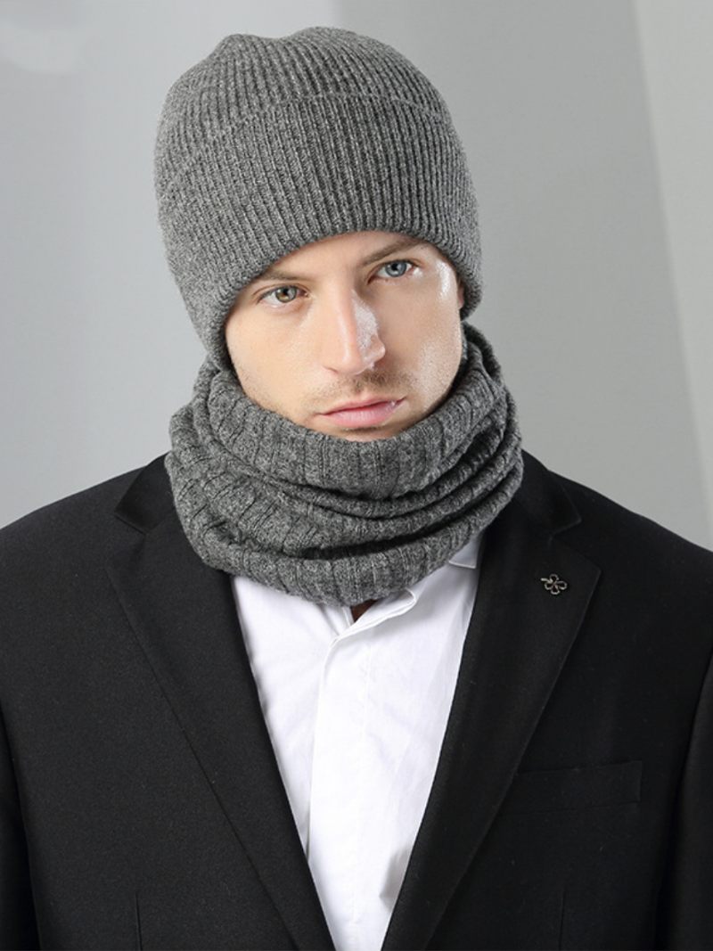 Chapeaux Pour Hommes Joli Béret Chaud D'hiver - Gris