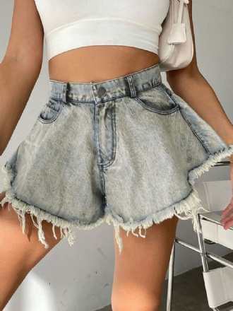 Shorts Pour Femmes Bas Cowboy Jean À Franges